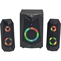 Woxter Big Bass 180 FX - Altavoces 2.1 (20W- Subwoofer- Rejilla metálica- Leds RGB- Ideal para TV- PC y videoconsolas…